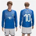 2018-19 Italy 10 TOTTI Home Long Sleeve Soccer Jersey