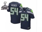 2015 Super Bowl XLIX Nike jerseys seattle seahawks #54 wagner blue[Elite]