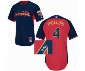 mlb 2014 all star jerseys cincinnati reds #4 phillips blue-red[signature]