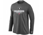 NIKE Oakland Raiders Critical Victory Long Sleeve T-Shirt D.Grey