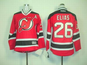 youth nhl jerseys new jersey devils #26 elias red