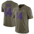 Nike Vikings #14 Stefon Diggs Youth Olive Salute To Service Limited Jersey