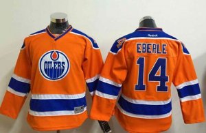 Youth NHL Edmonton Oilers #14 Jordan Eberle Orange Stitched jerseys