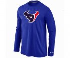 Nike Houston Texans Logo Long Sleeve T-Shirt BLUE