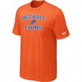 Detroit Lions Heart & Soul Orange T-Shirt