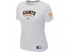 Women San Francisco Giants Nike White Short Sleeve Practice T-Shirt