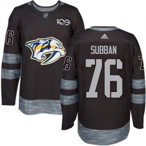 Nashville Predators #76 P.K Subban Black 1917-2017 100th Anniversary Stitched NHL Jersey