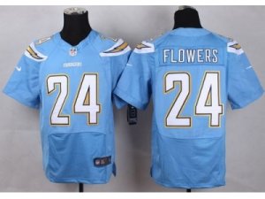 Nike San Diego Chrgers #24 Brandon Flowers Electric Blue Alternate Men Stitched Jerseys(Elite)