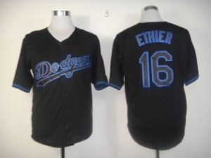 MLB Los Angeles Dodgers #16 ethier Black Jerseys(Fashion)