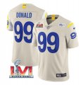 Nike Rams #99 Aaron Donald Bone 2022 Super Bowl LVI Vapor Limited Jersey