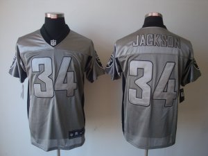 Nike NFL oakland raiders #34 Bo jackson grey jerseys[Elite shadow]