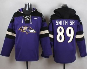 Nike Baltimore Ravens #89 Steve Smith Sr Purple Player Pullover Hoodie