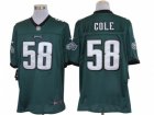 Nike NFL Philadelphia Eagles #58 Trent Cole Green jerseys(Limited)