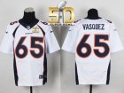 Nike Denver Broncos #65 Louis Vasquez White Super Bowl 50 Men Stitched NFL New Elite Jersey