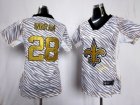 Nike Womens New Orleans Saints #28 Mark Ingram jerseys[fem fan zebra]