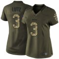 Womens Nike New Orleans Saints #3 Will Lutz Limited Green Salute to Service NFL Jersey