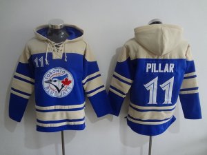 Mlb Toronto Blue Jays #11 Kevin Pillar Blue jerseys(pullover hooded sweatshirt)