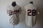 mlb minnesota twins #28 blvleven baby m&n cream(black strip)