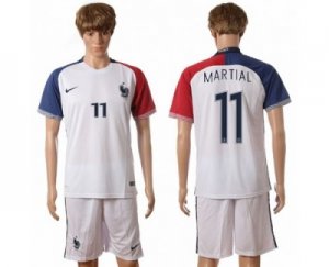 France #11 Martial Away Soccer Country Jersey