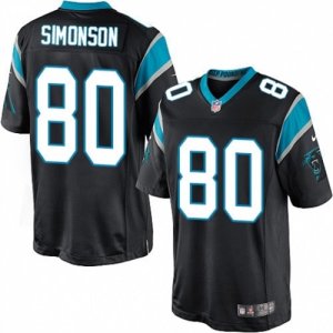 Mens Nike Carolina Panthers #80 Scott Simonson Limited Black Team Color NFL Jersey