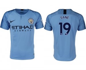 2018-19 Manchester City 19 SANE Home Thailand Soccer Jersey