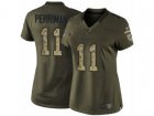 Women Nike Baltimore Ravens #11 Breshad Perriman Limited Green Salute to Service NFL Jersey