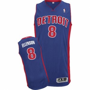 Mens Adidas Detroit Pistons #8 Henry Ellenson Authentic Royal Blue Road NBA Jersey