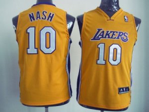 youth nba los angeles lakers #10 unveil steve nash yellow