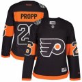 Womens Reebok Philadelphia Flyers #26 Brian Propp Authentic Black 2017 Stadium Series NHL Jersey