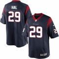 Mens Nike Houston Texans #29 Andre Hal Limited Navy Blue Team Color NFL Jersey