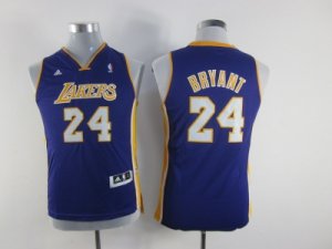 youth nba los angeles lakers #24 kobe bryant purple[revolution 30 swingman]