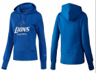 Women Detroit Lions Logo Pullover Hoodie-020