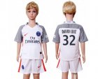Paris Saint-Germain #32 David Luiz SEC Away Kid Soccer Club Jersey