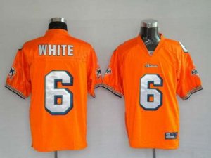 nfl miami dolphins #6 pat white orange