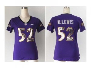 Nike women baltimore ravens #52 r.lewis purple[Handwork Sequin lettering Fashion]