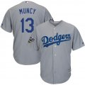 Dodgers #13 Max Muncy Gray 2018 World Series Cool Base Player Jersey