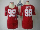 2013 Super Bowl XLVII Women NEW NFL San Francisco 49ers 99 Aldon Smith breast Cancer Awareness Red Jerseys