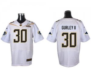 2016 Pro Bowl Nike St. Louis Rams #30 Todd Gurley II white jerseys(Elite)