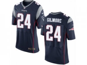 Mens Nike New England Patriots #24 Stephon Gilmore Elite Navy Blue Team Color NFL Jersey