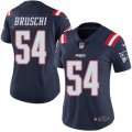 Women's Nike New England Patriots #54 Tedy Bruschi Limited Navy Blue Rush NFL Jersey