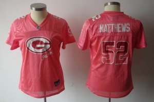 nflwomen green bay packers #52 matthews pink(2011new)