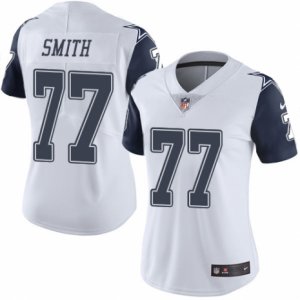 Women\'s Nike Dallas Cowboys #77 Tyron Smith Limited White Rush NFL Jersey