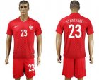 Poland #23 Starzynski Away Soccer Country Jersey