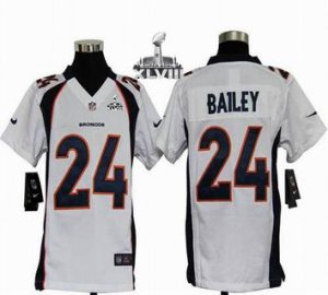 2014 super bowl xlvii nike youth nfl jerseys denver broncos #24 bailey white[nike]