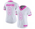 Women's Nike Minnesota Vikings #8 Sam Bradford Limited Rush Fashion Pink NFL Jersey