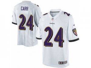 Mens Nike Baltimore Ravens #24 Brandon Carr Limited White NFL Jersey