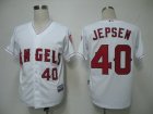 mlbLos Angeles Angels #40 Jepsen White (cool base)