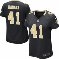Womens Nike New Orleans Saints #41 Alvin Kamara Game Black Team Color NFL Jersey