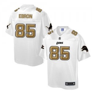 Nike Detroit Lions #85 Eric Ebron White Men NFL Pro Line Fashion Game Jersey