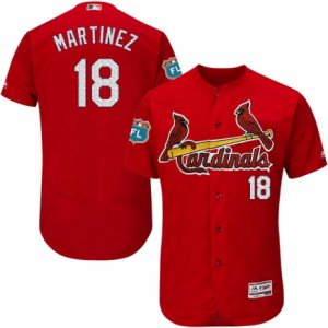 Mens Majestic St. Louis Cardinals #18 Carlos Martinez Red Flexbase Authentic Collection MLB Jersey